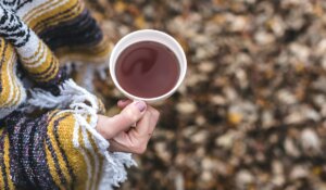 hot cinnamon tea outdoors