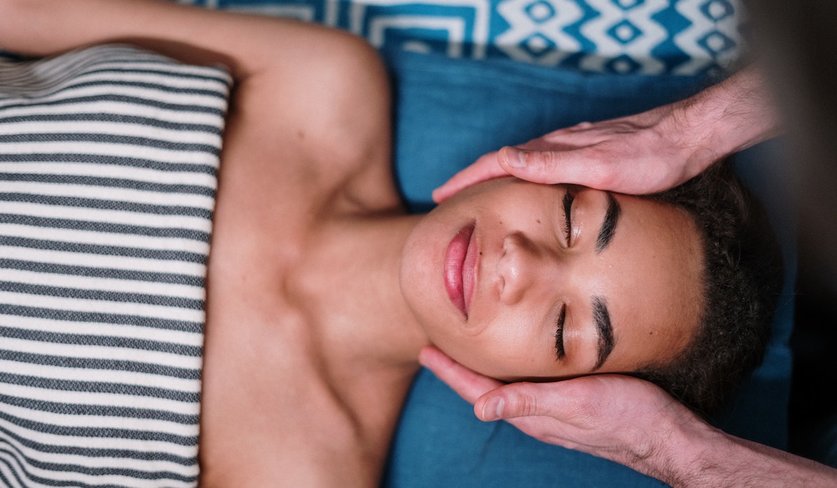 woman getting a facial massage