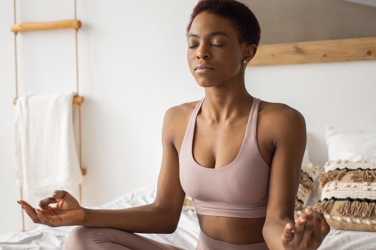 woman meditating