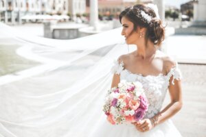 bride in dress